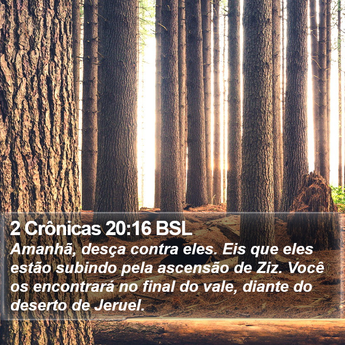 2 Crônicas 20:16 BSL Bible Study