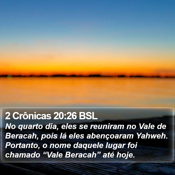 2 Crônicas 20:26 BSL Bible Study