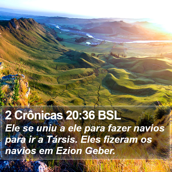 2 Crônicas 20:36 BSL Bible Study