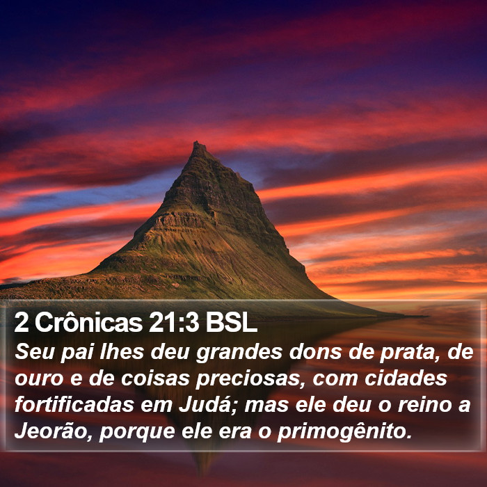 2 Crônicas 21:3 BSL Bible Study