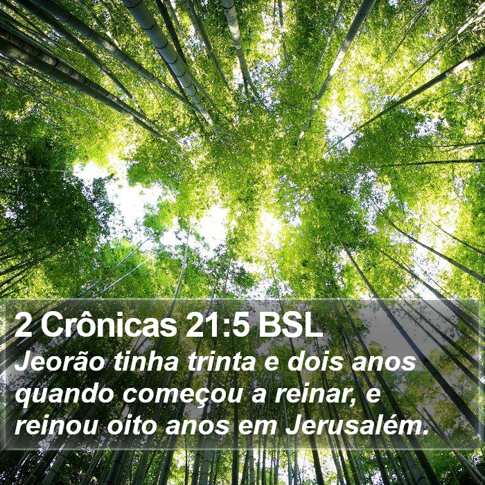 2 Crônicas 21:5 BSL Bible Study