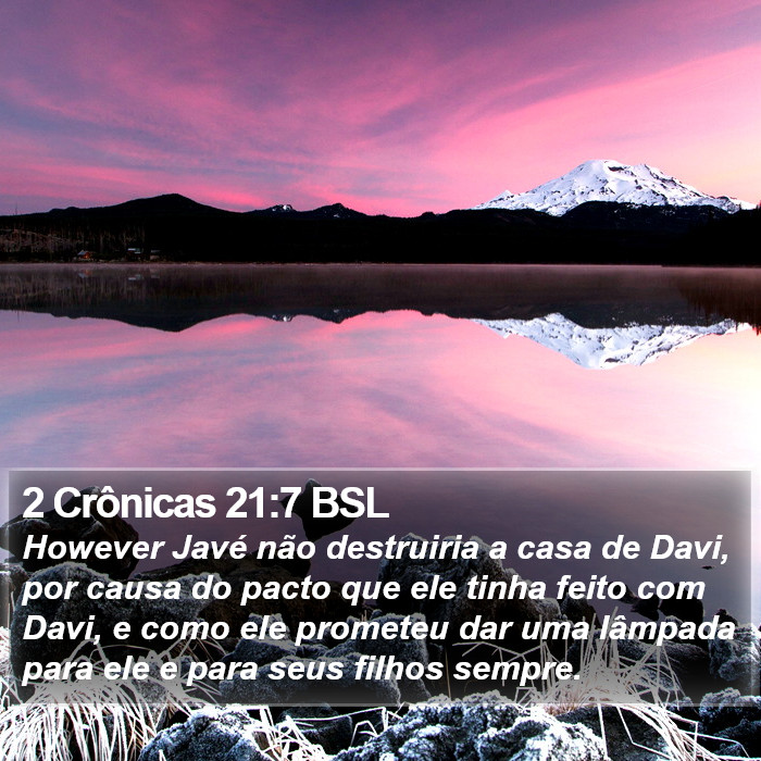 2 Crônicas 21:7 BSL Bible Study