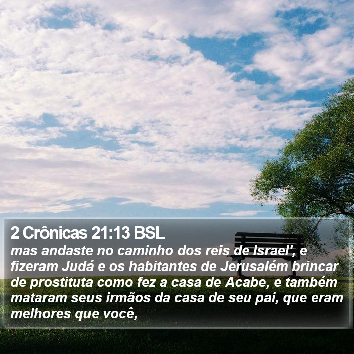 2 Crônicas 21:13 BSL Bible Study