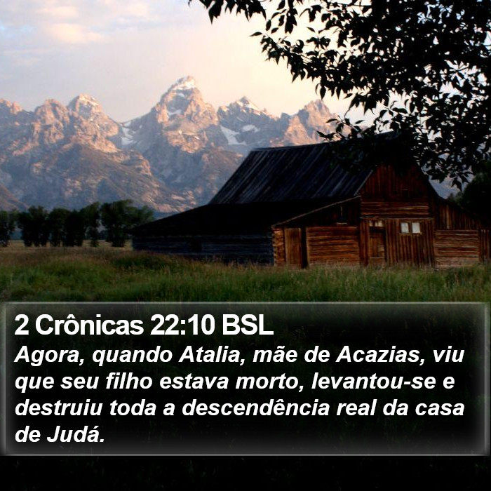 2 Crônicas 22:10 BSL Bible Study