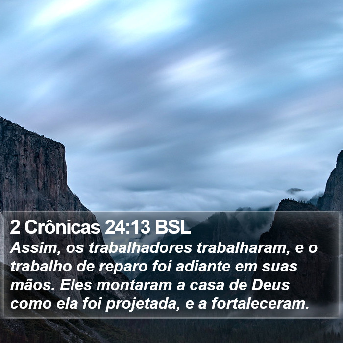 2 Crônicas 24:13 BSL Bible Study