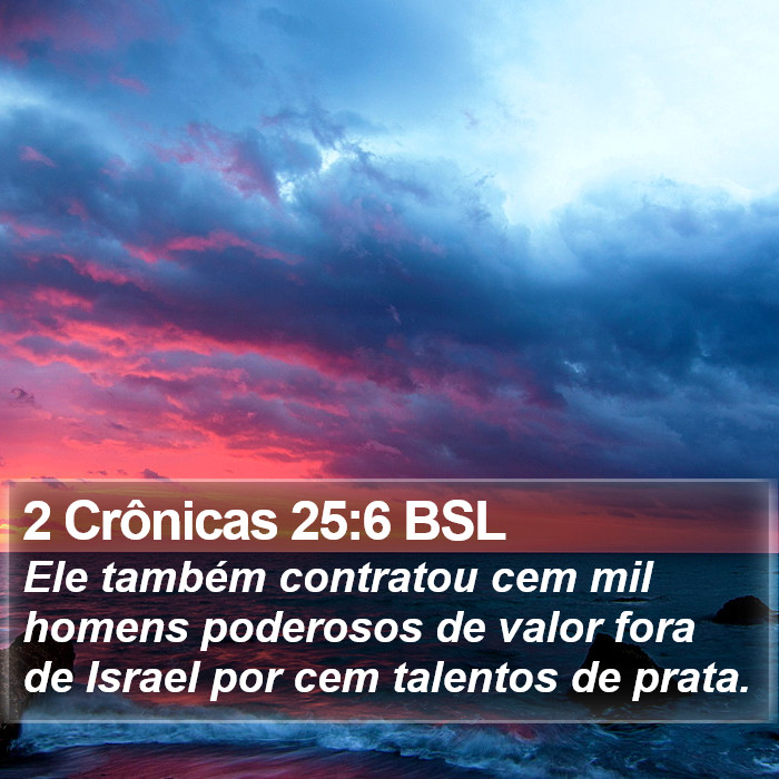 2 Crônicas 25:6 BSL Bible Study