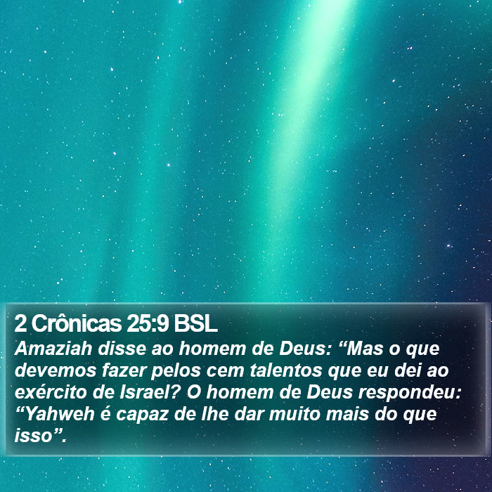 2 Crônicas 25:9 BSL Bible Study