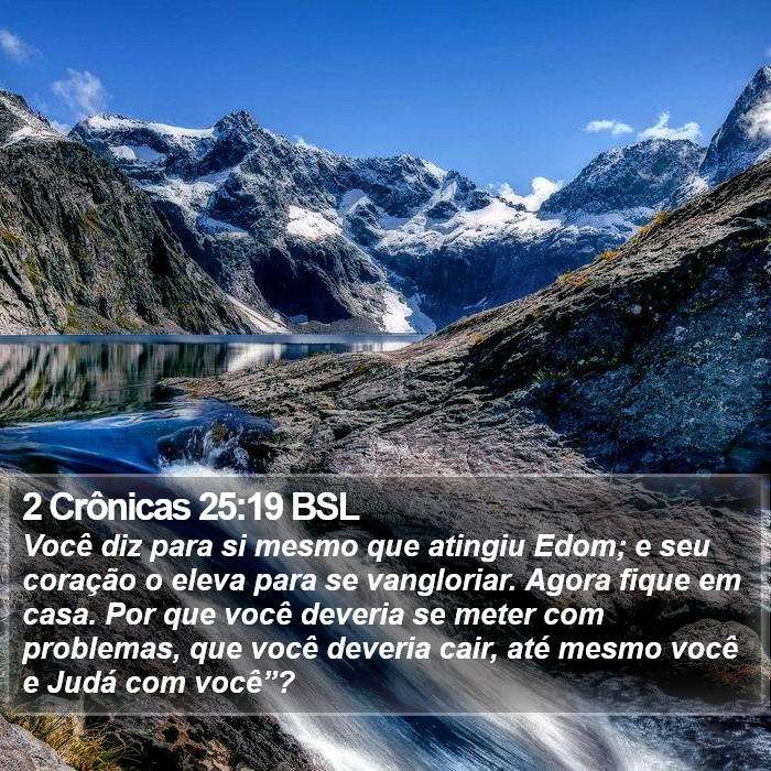 2 Crônicas 25:19 BSL Bible Study