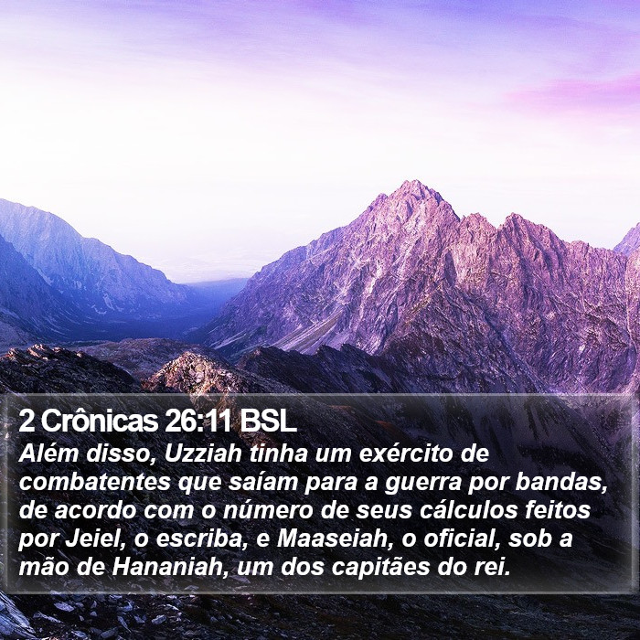 2 Crônicas 26:11 BSL Bible Study