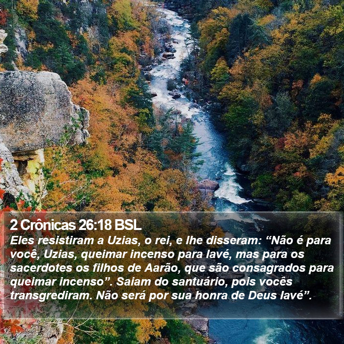 2 Crônicas 26:18 BSL Bible Study