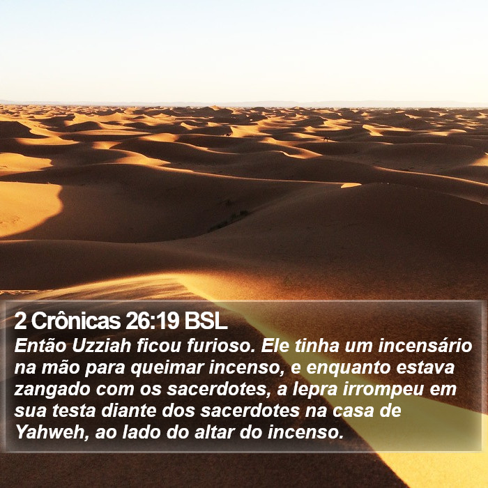 2 Crônicas 26:19 BSL Bible Study