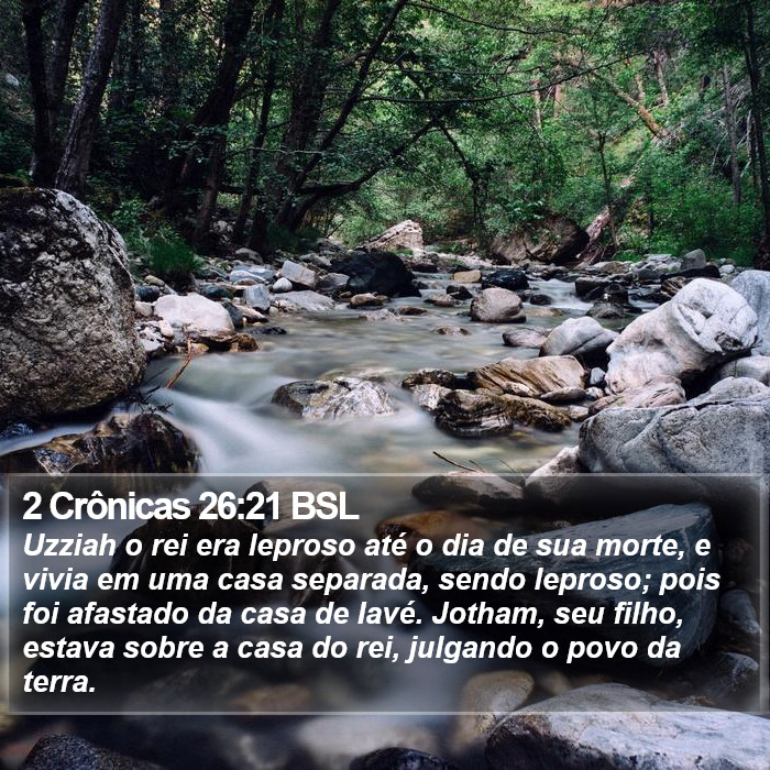 2 Crônicas 26:21 BSL Bible Study