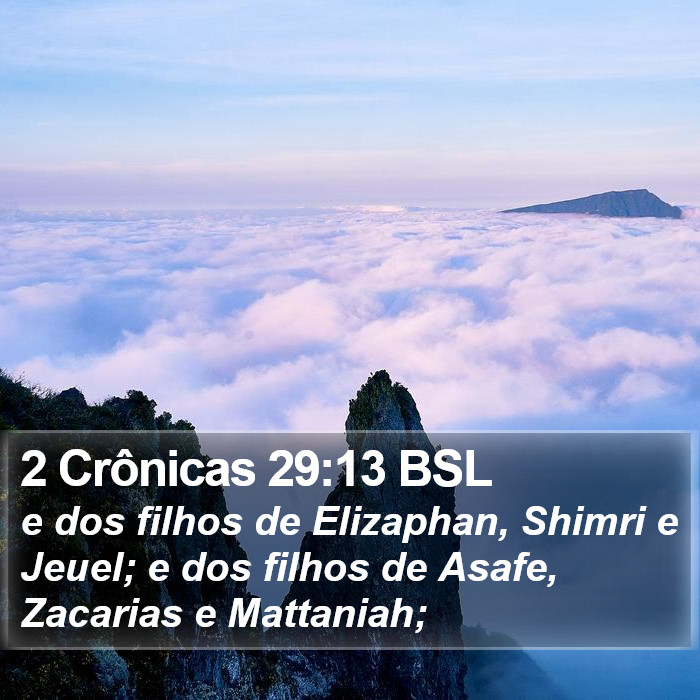 2 Crônicas 29:13 BSL Bible Study