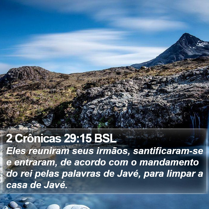 2 Crônicas 29:15 BSL Bible Study