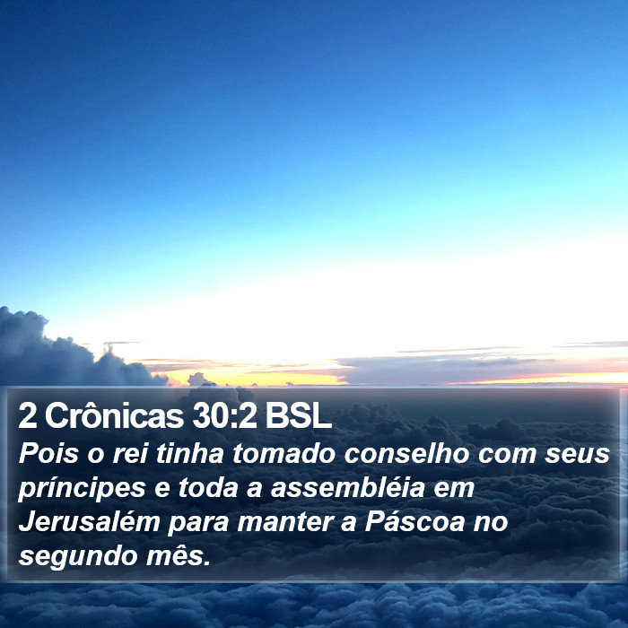 2 Crônicas 30:2 BSL Bible Study