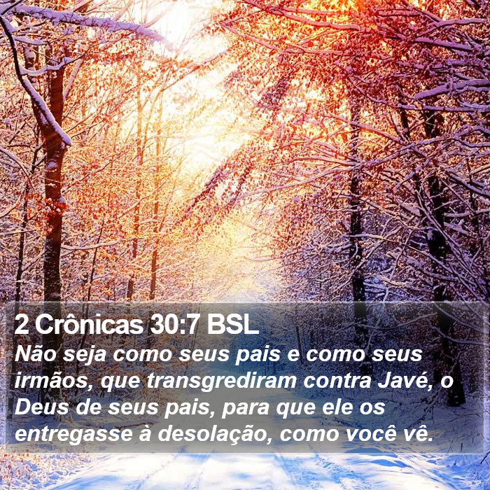 2 Crônicas 30:7 BSL Bible Study