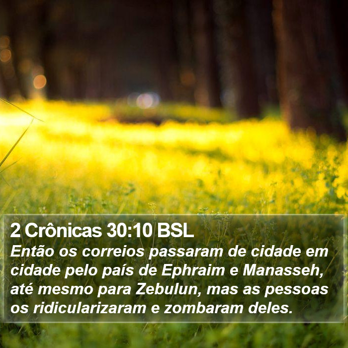 2 Crônicas 30:10 BSL Bible Study