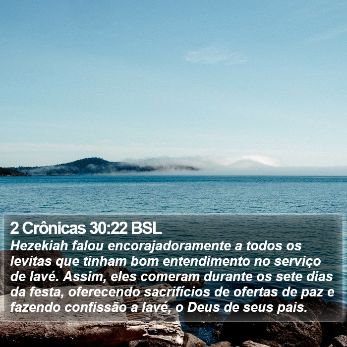 2 Crônicas 30:22 BSL Bible Study