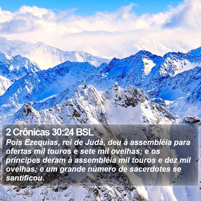 2 Crônicas 30:24 BSL Bible Study