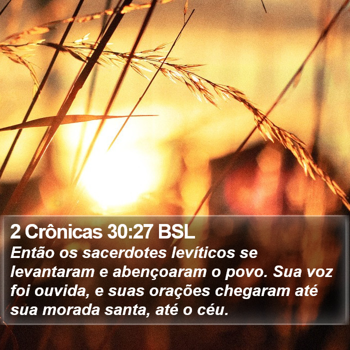 2 Crônicas 30:27 BSL Bible Study