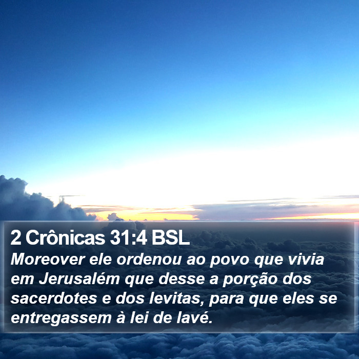 2 Crônicas 31:4 BSL Bible Study