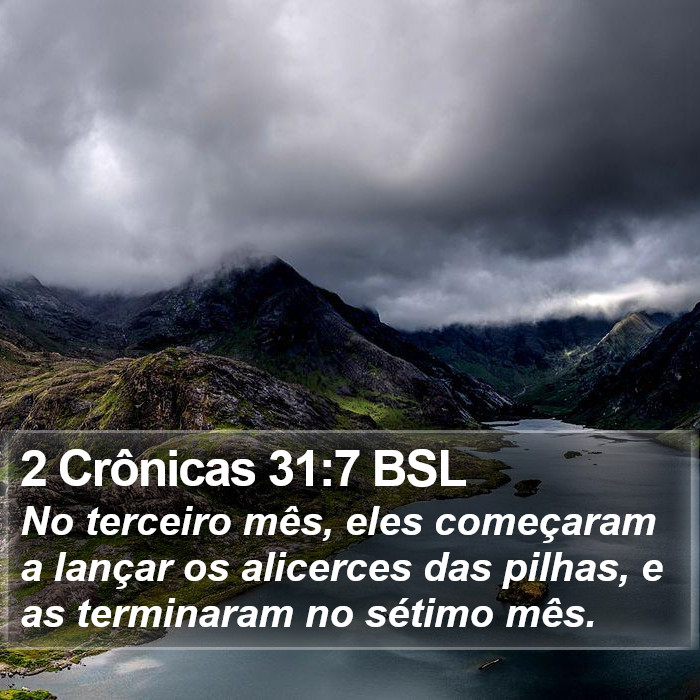 2 Crônicas 31:7 BSL Bible Study