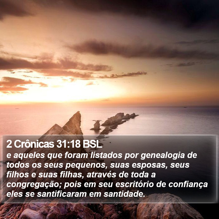 2 Crônicas 31:18 BSL Bible Study
