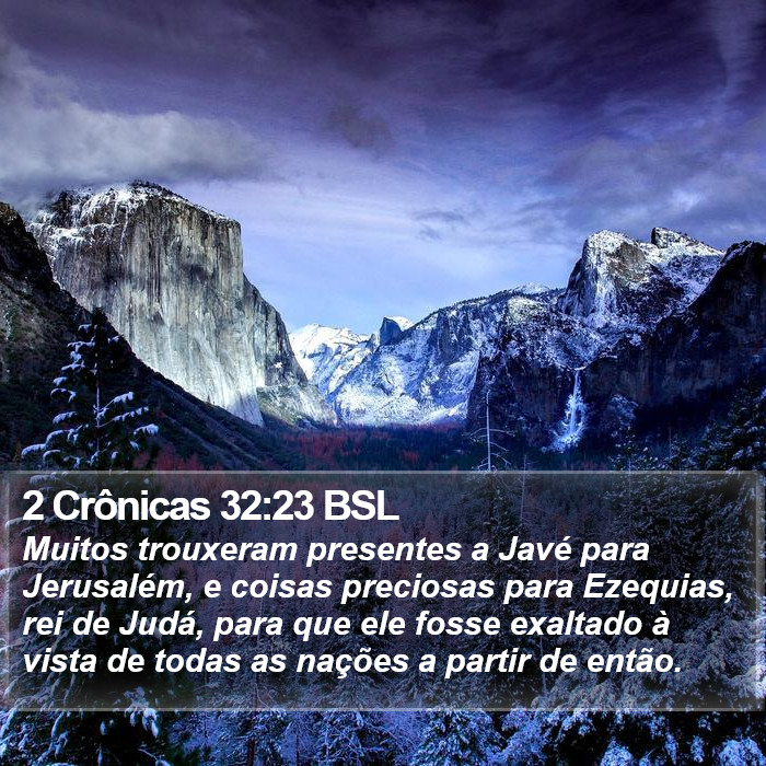 2 Crônicas 32:23 BSL Bible Study