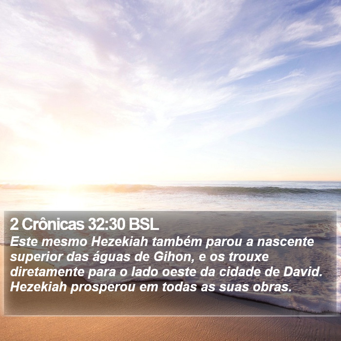2 Crônicas 32:30 BSL Bible Study