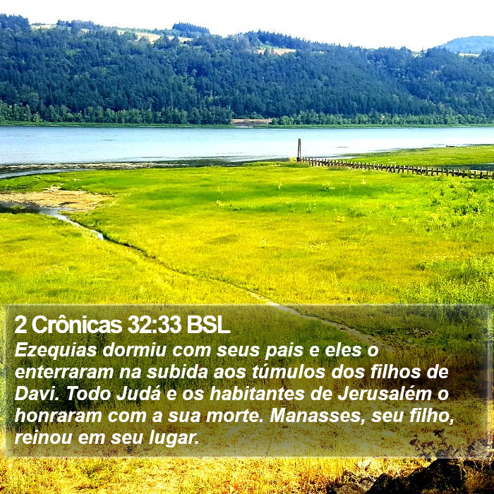 2 Crônicas 32:33 BSL Bible Study
