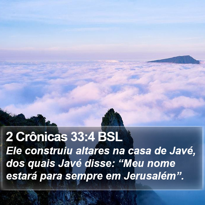 2 Crônicas 33:4 BSL Bible Study