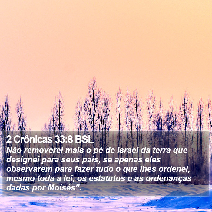 2 Crônicas 33:8 BSL Bible Study