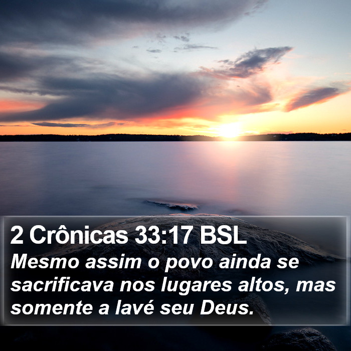 2 Crônicas 33:17 BSL Bible Study