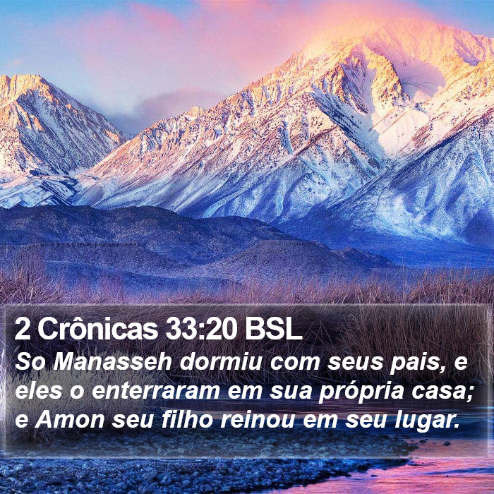 2 Crônicas 33:20 BSL Bible Study