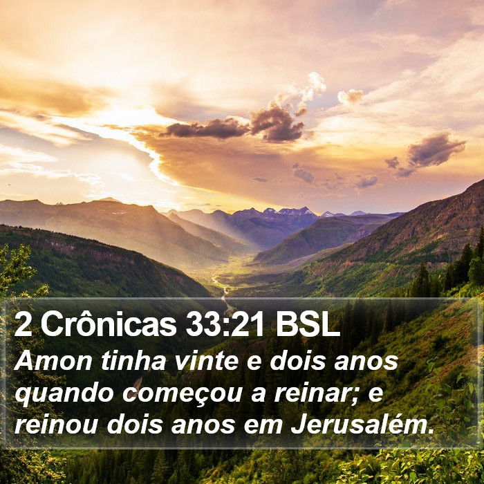 2 Crônicas 33:21 BSL Bible Study