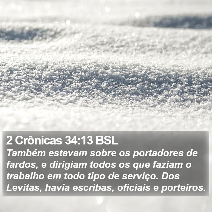 2 Crônicas 34:13 BSL Bible Study