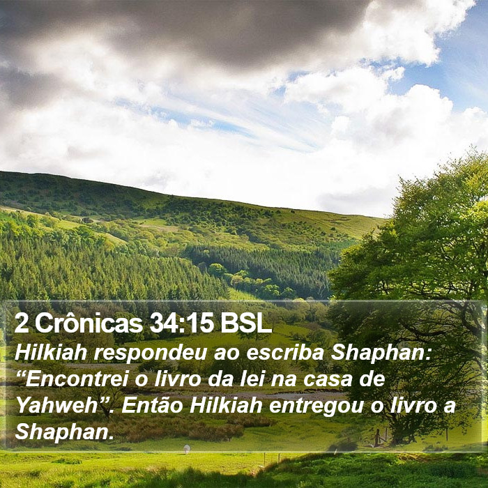 2 Crônicas 34:15 BSL Bible Study