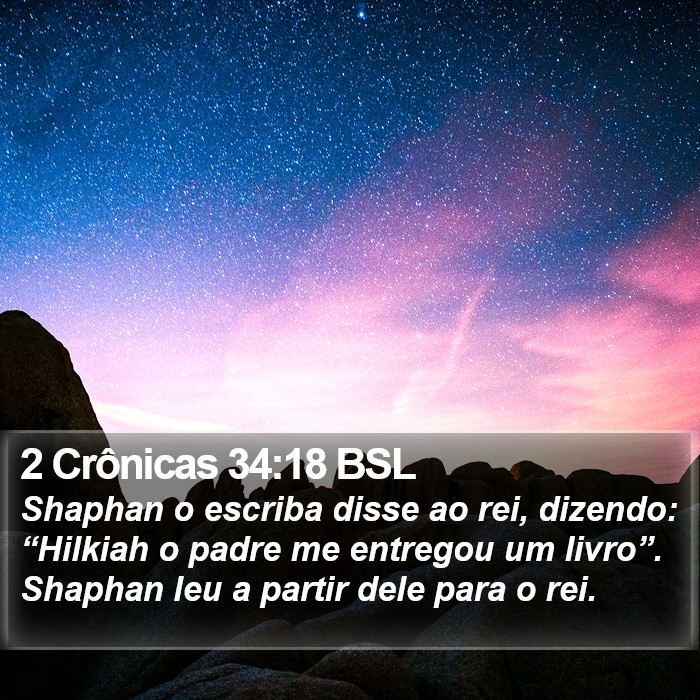 2 Crônicas 34:18 BSL Bible Study
