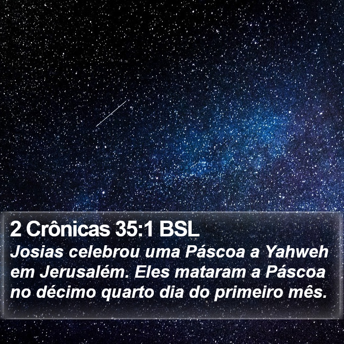 2 Crônicas 35:1 BSL Bible Study