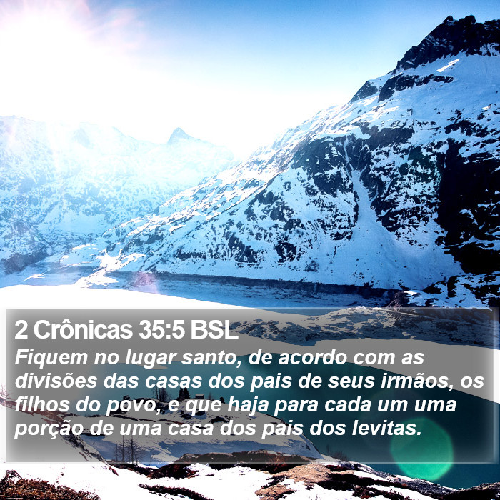 2 Crônicas 35:5 BSL Bible Study