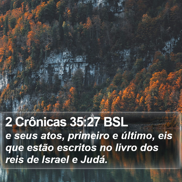 2 Crônicas 35:27 BSL Bible Study