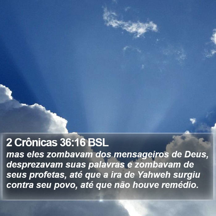 2 Crônicas 36:16 BSL Bible Study