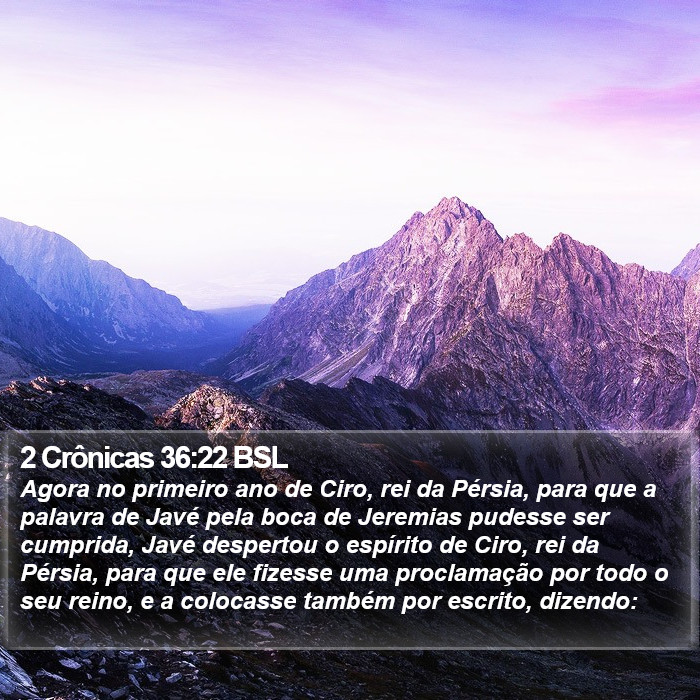 2 Crônicas 36:22 BSL Bible Study