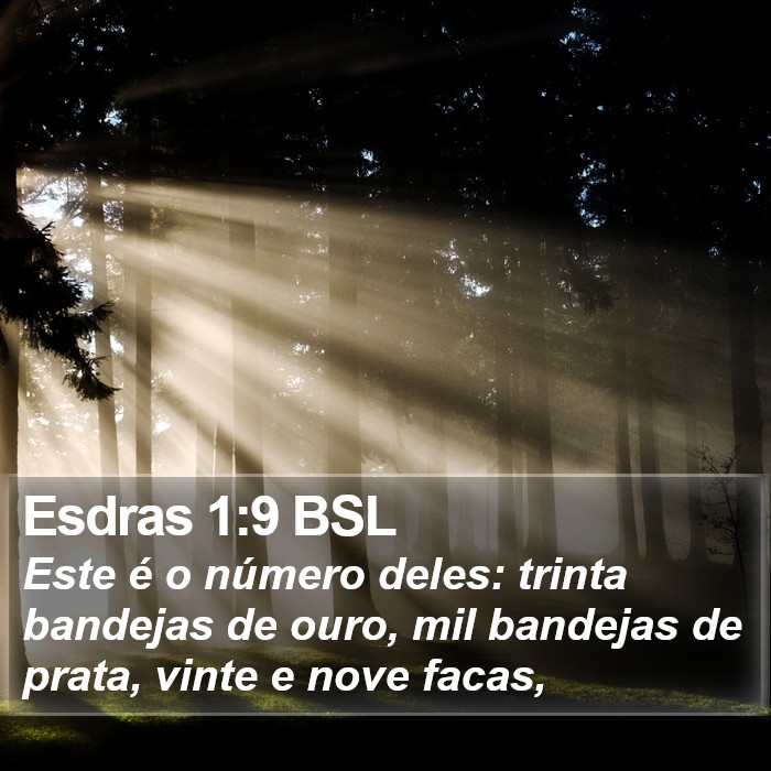 Esdras 1:9 BSL Bible Study