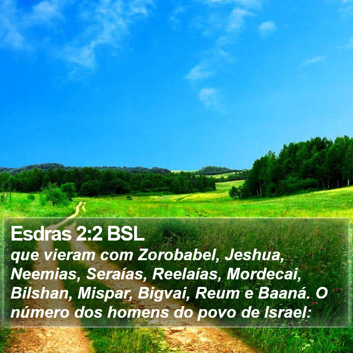 Esdras 2:2 BSL Bible Study