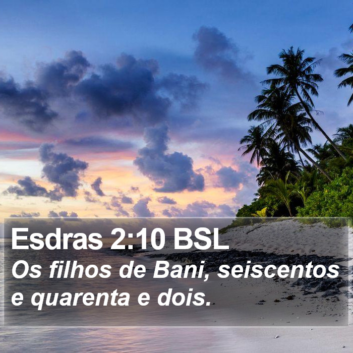 Esdras 2:10 BSL Bible Study