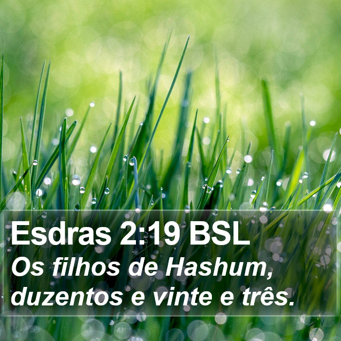 Esdras 2:19 BSL Bible Study