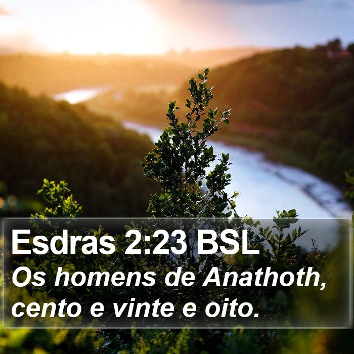 Esdras 2:23 BSL Bible Study