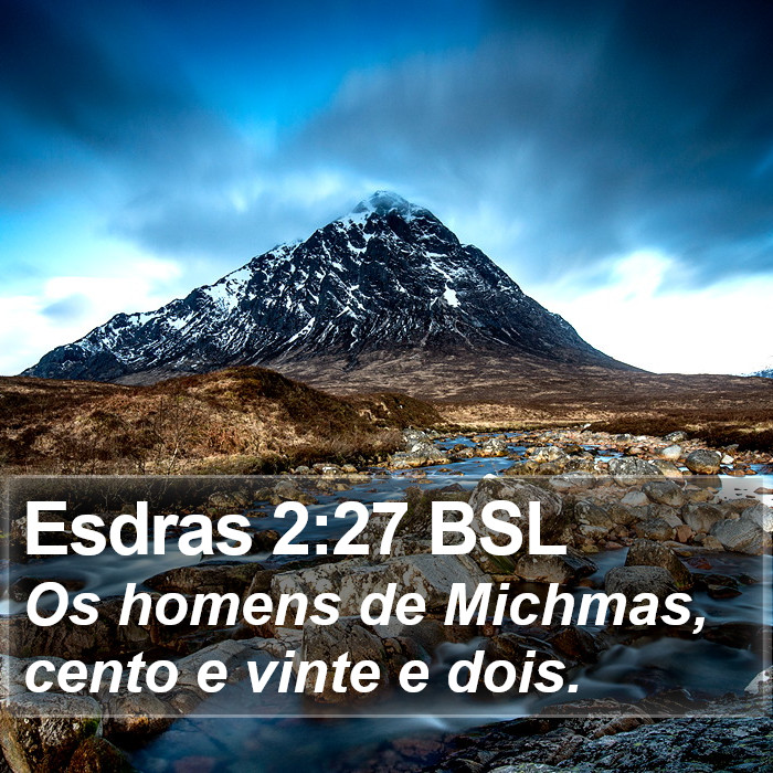 Esdras 2:27 BSL Bible Study