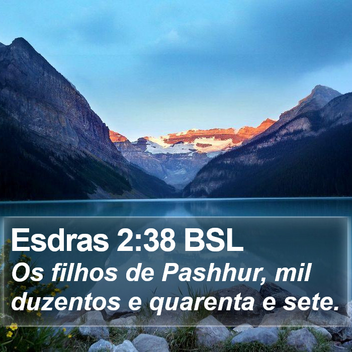 Esdras 2:38 BSL Bible Study